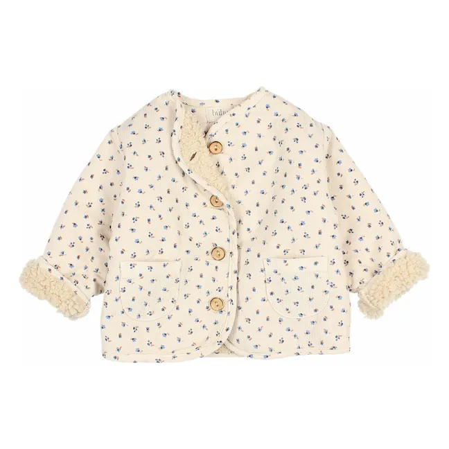 Veste Fourrée Bébé Coton Bio | Ivoire