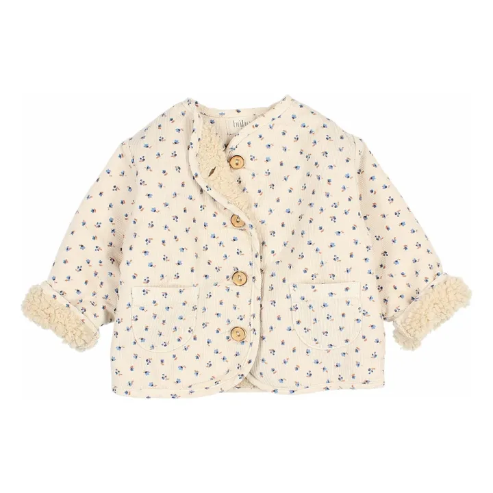 Veste Fourrée Bébé Coton Bio | Ivoire- Image produit n°1