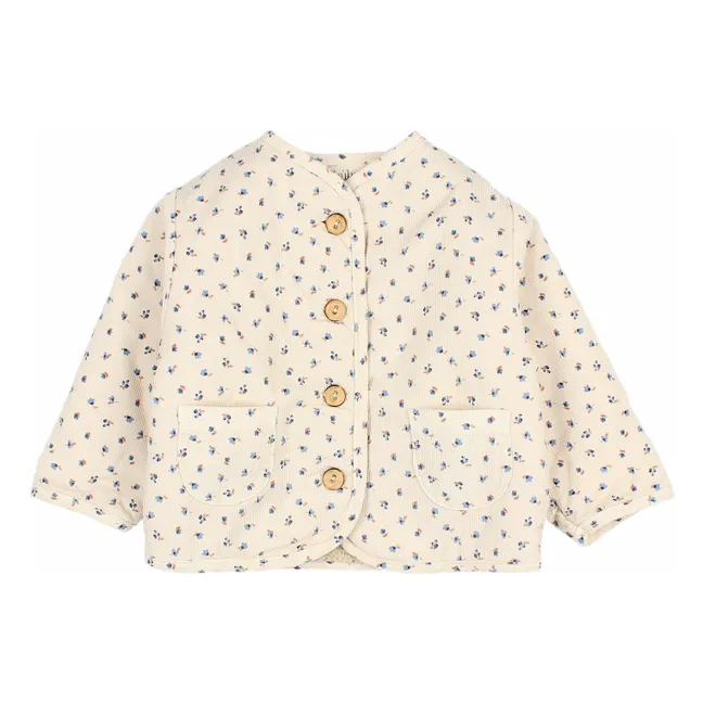 Veste Fourrée Bébé Coton Bio | Ivoire