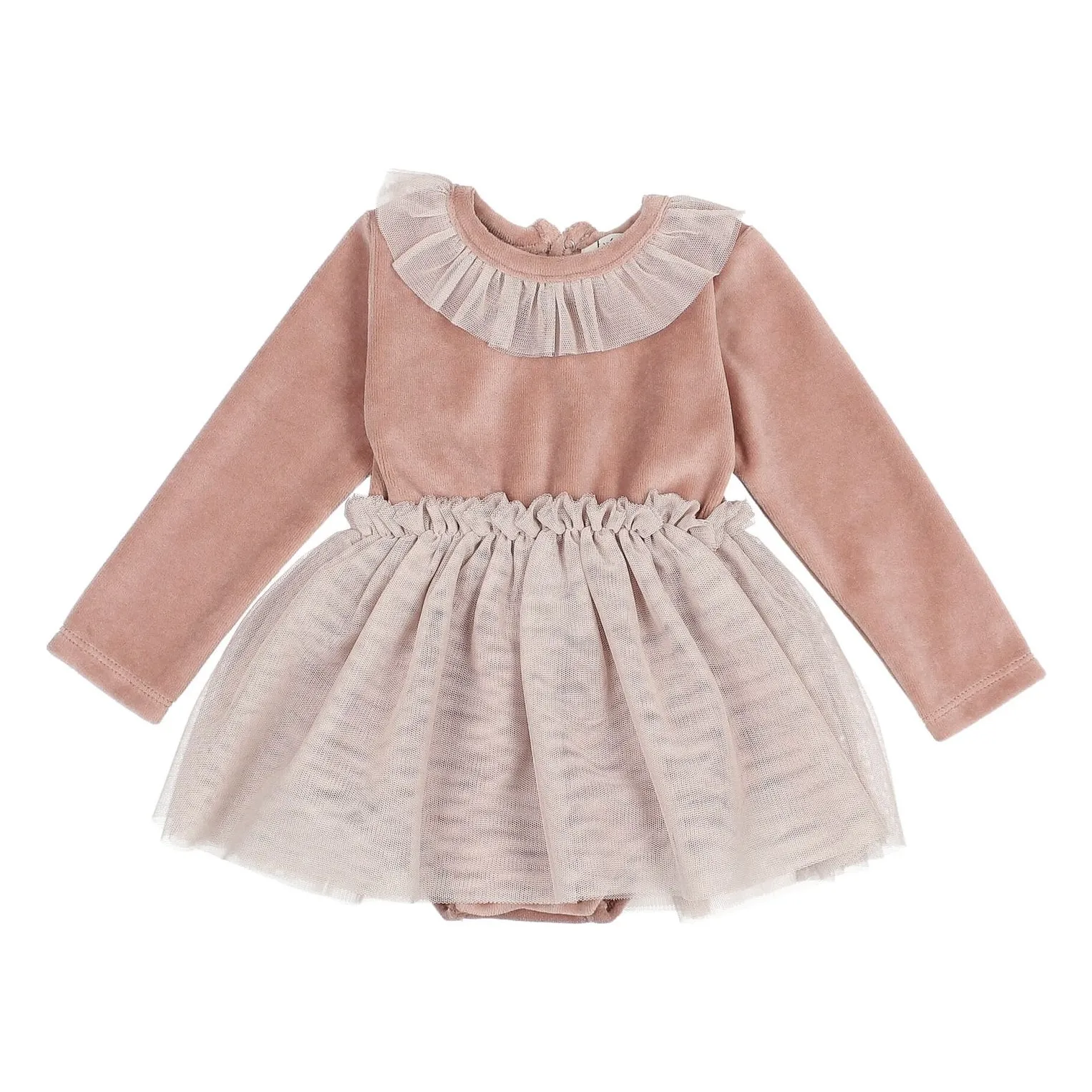 Búho Pink Ruffled Ballet Dress