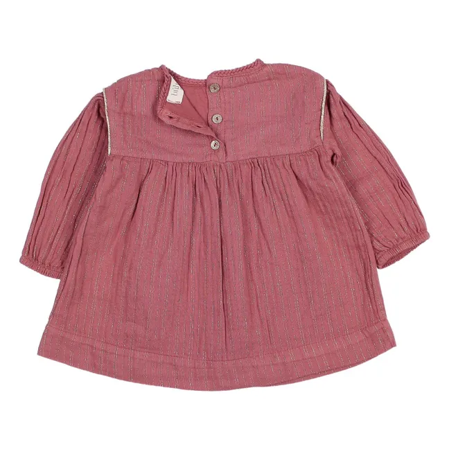 Kleid aus Bio-Baumwolle mit Lurex | Mauve