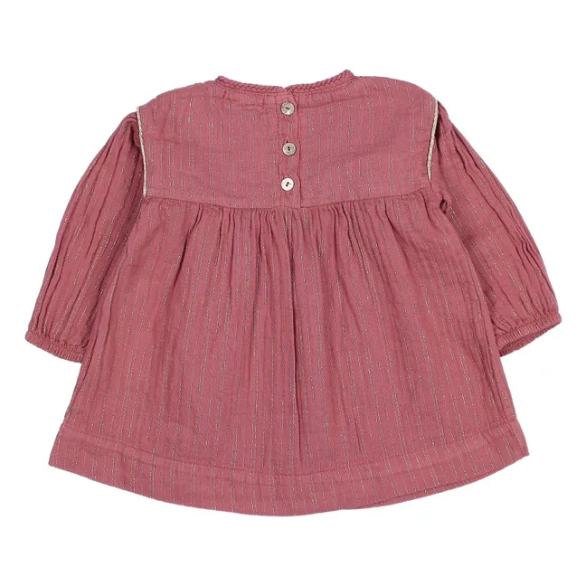 Kleid aus Bio-Baumwolle mit Lurex | Mauve