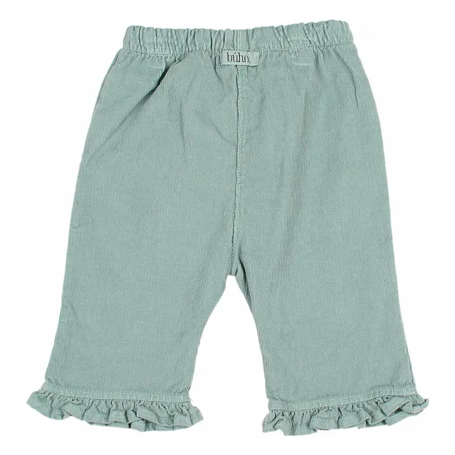 Pantalones de pana de algodón ecológico | Verde Cedro