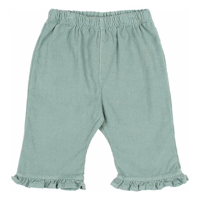 Pantalones de pana de algodón ecológico | Verde Cedro