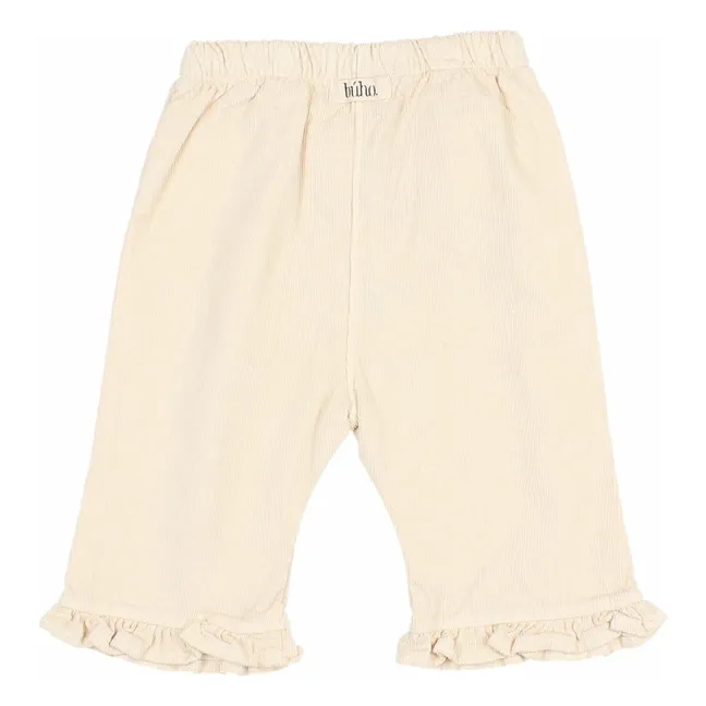 Pantalon Velours Côtelé Coton Bio | Ivoire