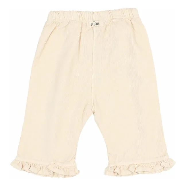 Pantalones de pana de algodón ecológico | Marfil