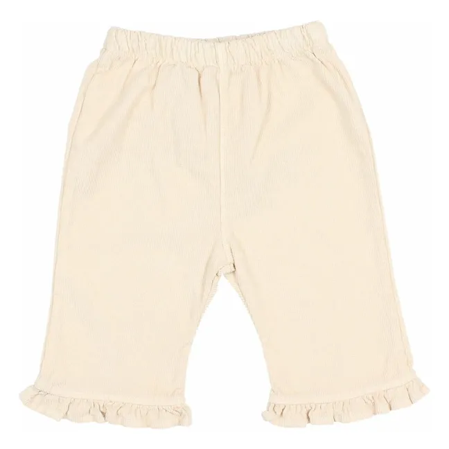 Pantalones de pana de algodón ecológico | Marfil