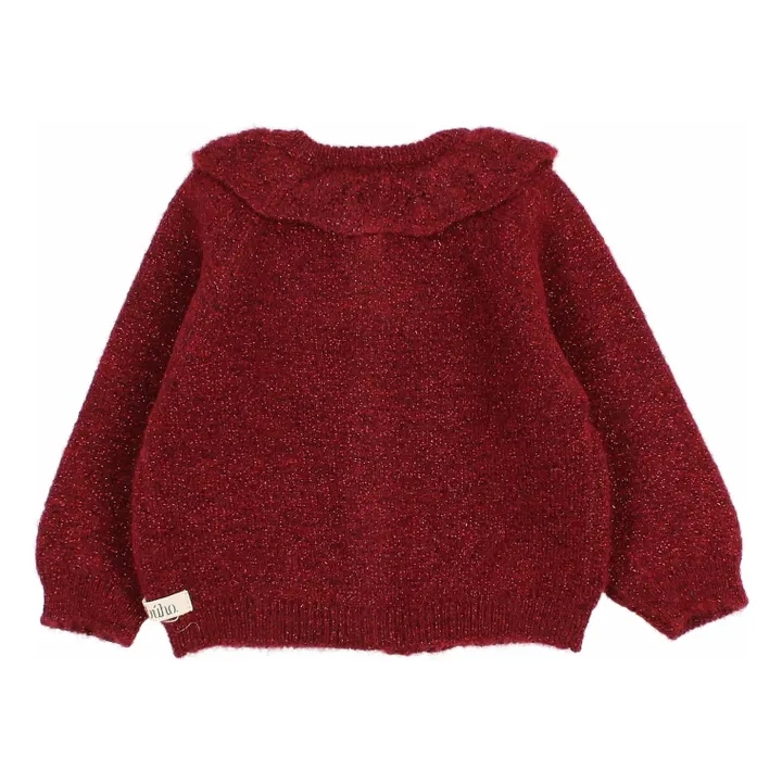 Cardigan Lurex | Bordeaux- Image produit n°1