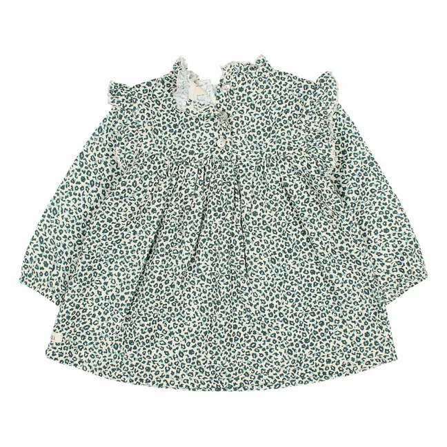 Robe Volants | Vert Cèdre