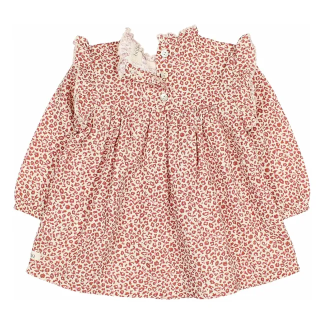 Ruffle dress | Burgundy