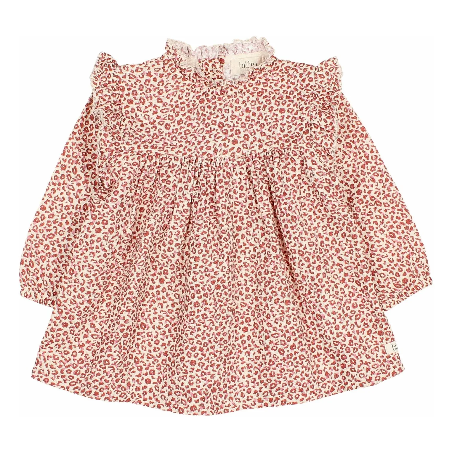 Búho Burgundy Ruffle Dress