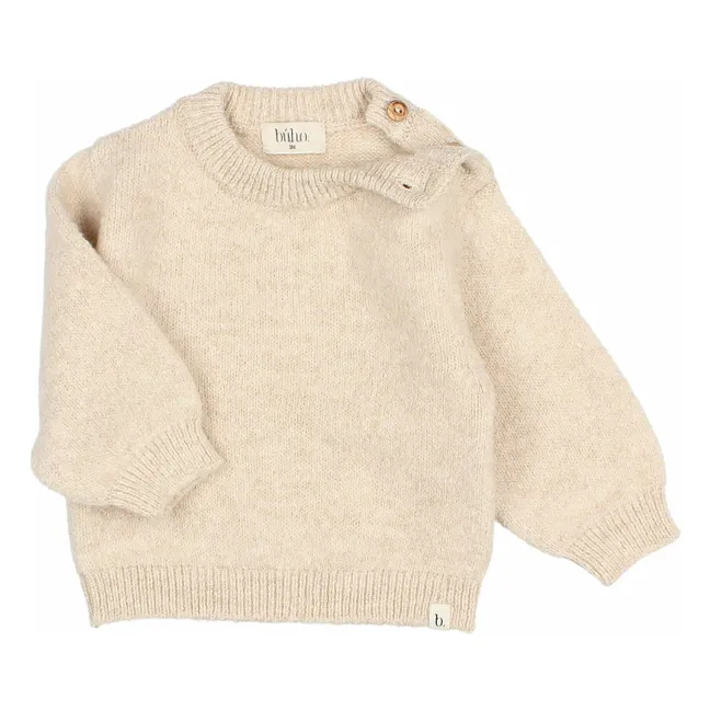 Recycled Fiber Baby Sweater | Beige