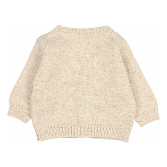 Recycled Fiber Baby Cardigan | Beige