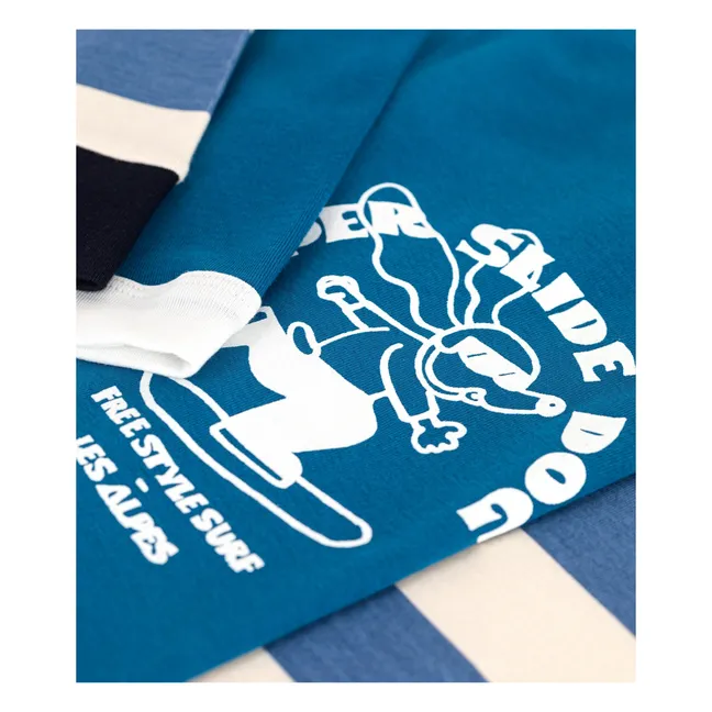 Lot 2 Pyjamas Super Slide Dog | Bleu