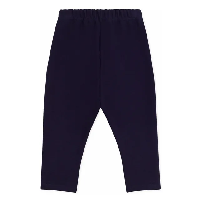 Pantalon Molletonné Coton Bio | Bleu nuit