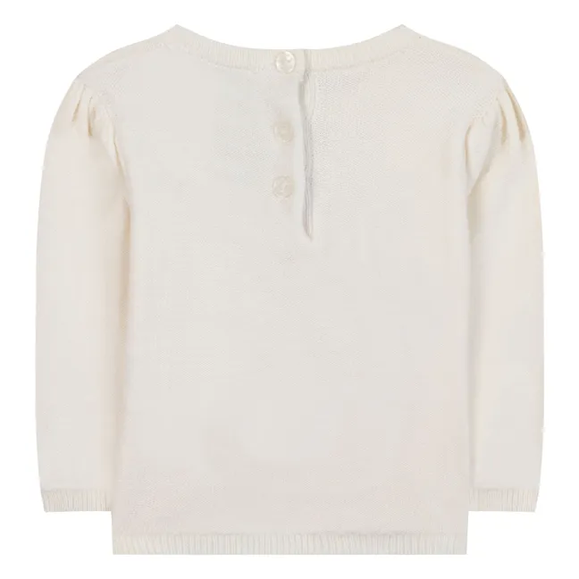 Pull Vollants Laine | Nacre