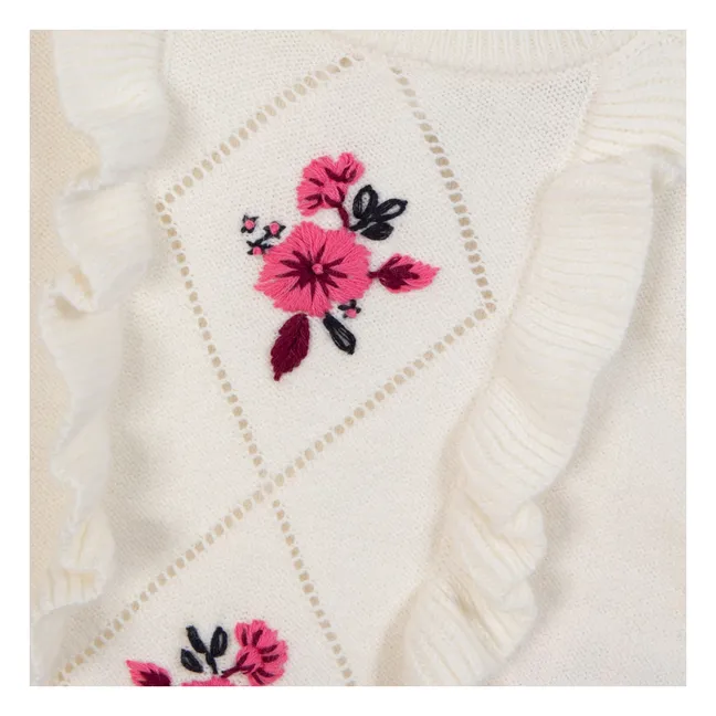 Pull Vollants Laine | Nacre