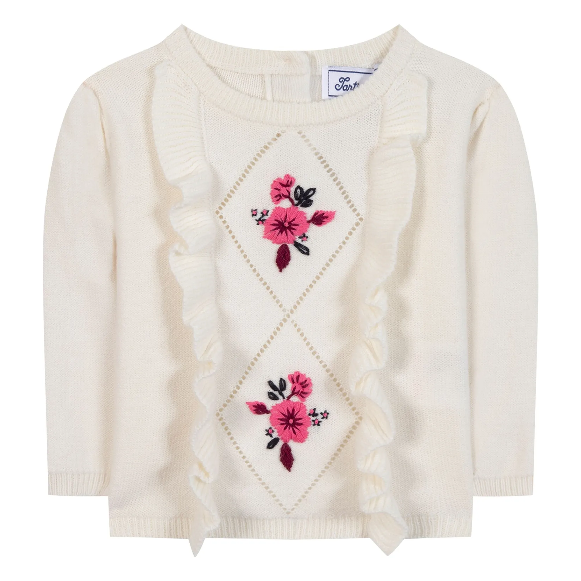 Tartine Et Chocolat Women's Pearl Vollants Wool Sweater