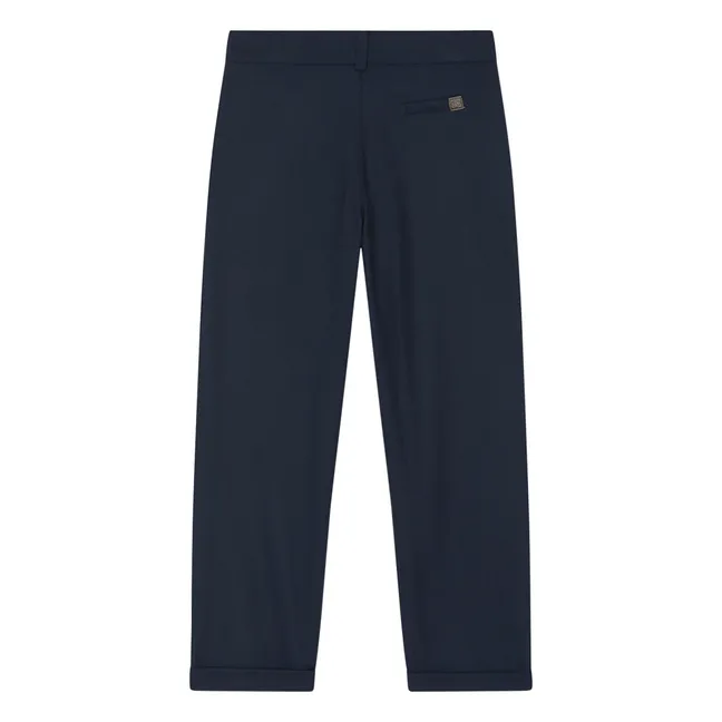 Pantalon Poches Revers | Bleu marine