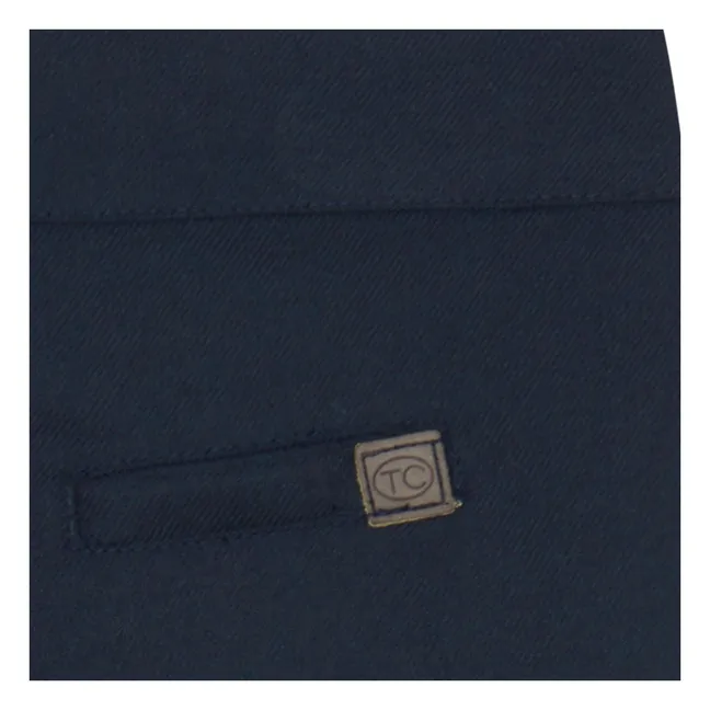 Pantalon Poches Revers | Bleu marine