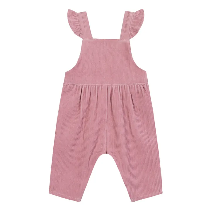 Salopette Velours Côtelé Volants | Rose pâle- Image produit n°1