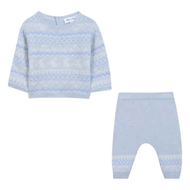 Ensemble Pull et Legging Cachemire | Bleu Clair