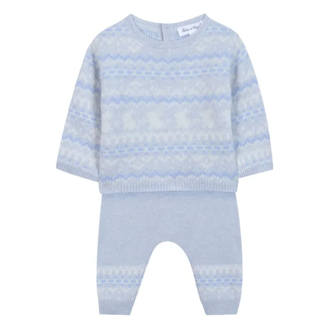 Ensemble Pull et Legging Cachemire | Bleu Clair
