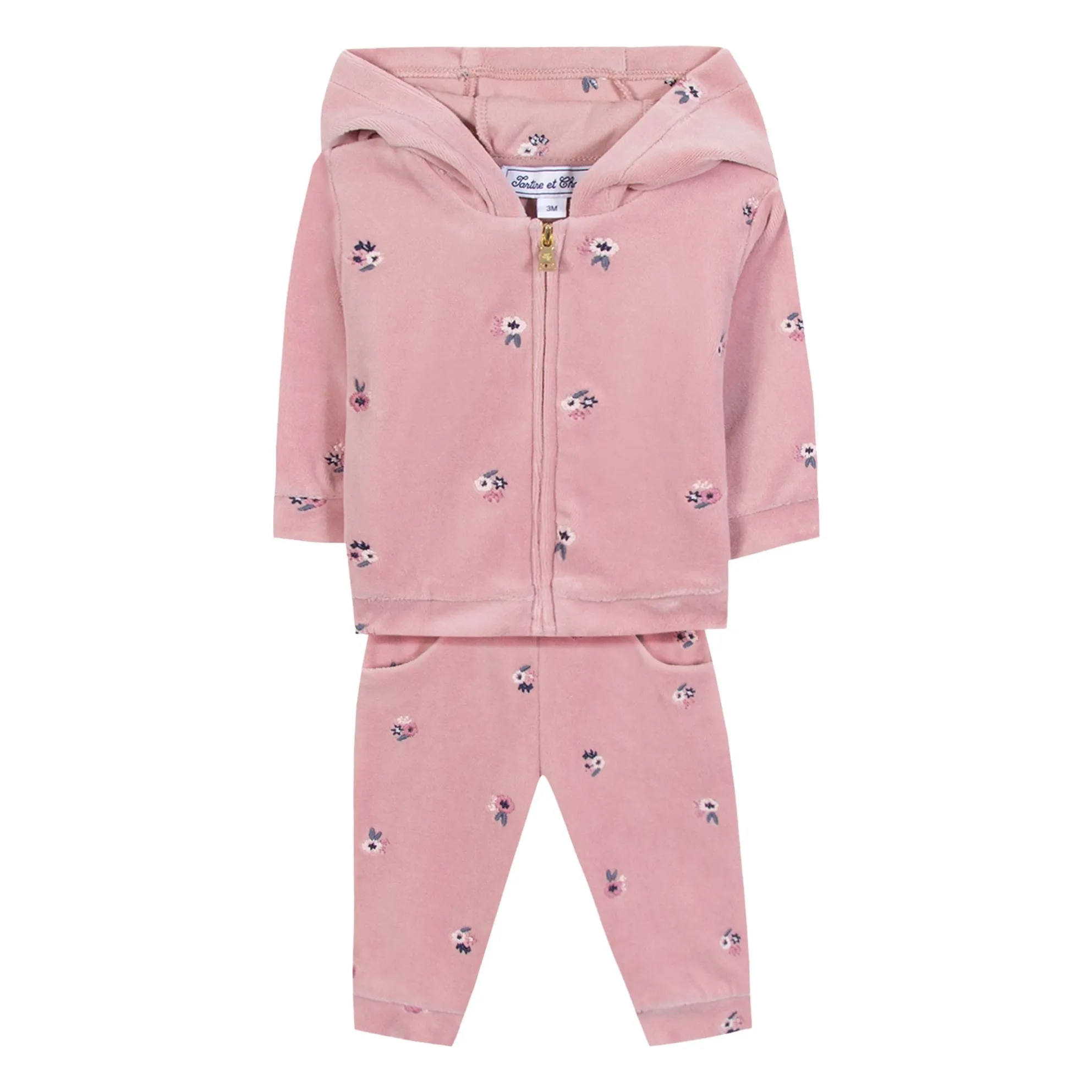 Tartine Et Chocolat Women's Pale Pink Sweat And Jogger Set