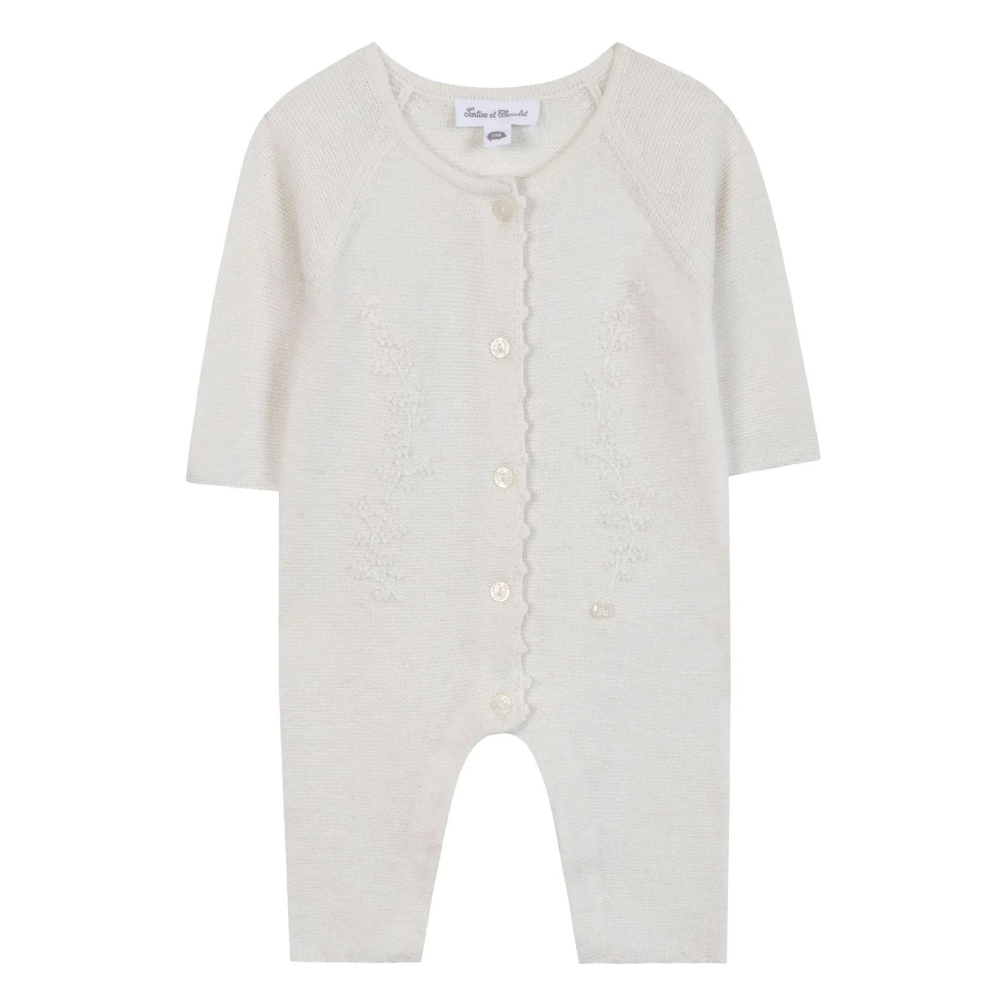 Tartine Et Chocolat Women's Pearl Embroidered Cashmere Jumpsuit