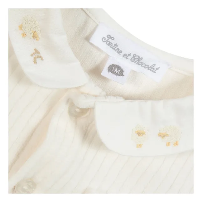 Combinaison Brodée Moutons | Nacre