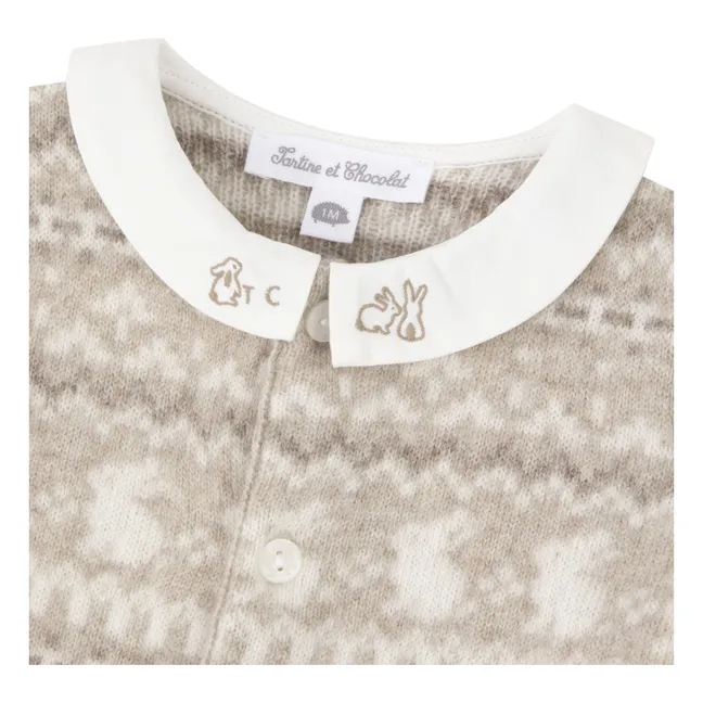 Combinaison Jacquard Cachemire | Grège
