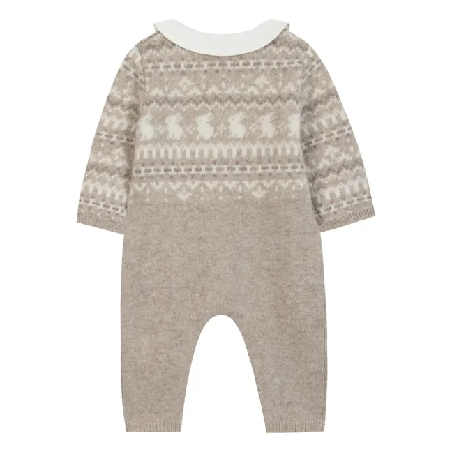 Combinaison Jacquard Cachemire | Grège