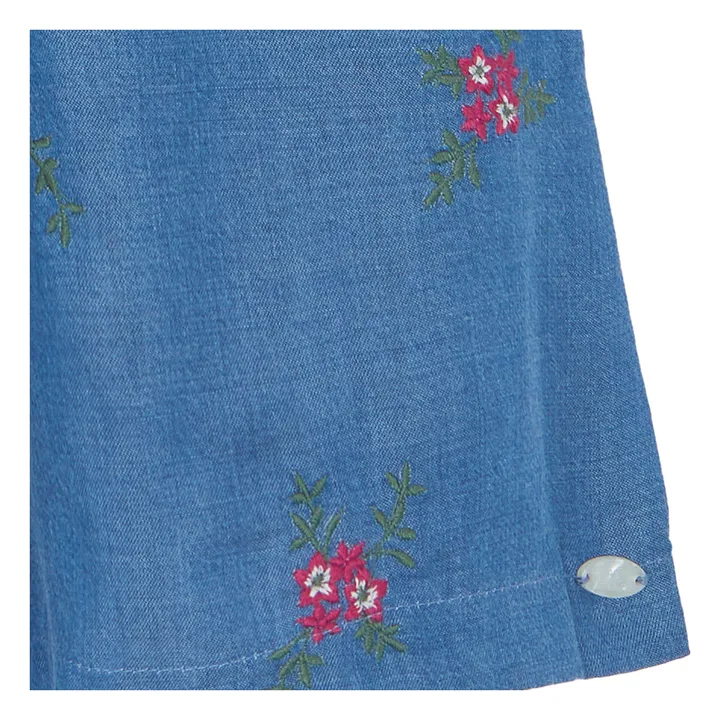 Robe Denim Brodée | Bleu- Image produit n°2