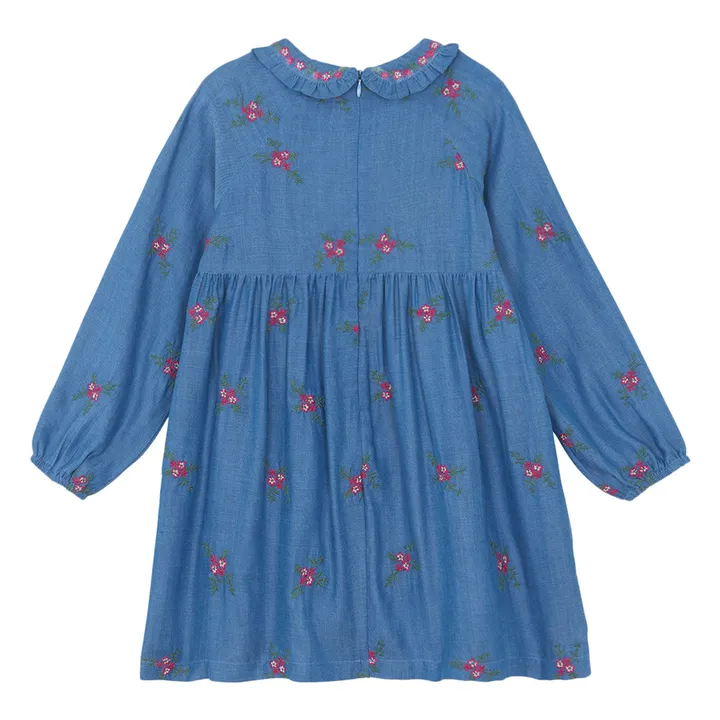 Robe Denim Brodée | Bleu- Image produit n°1