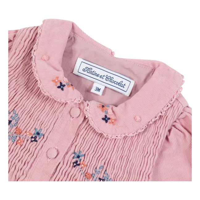 Robe Velours Côtelé | Rose pâle