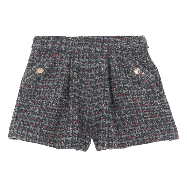 Pantalones cortos de tweed | Gris Oscuro- Imagen del producto n°0