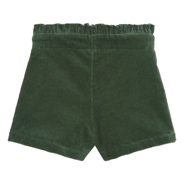 Short Velours Côtelé | Vert de gris