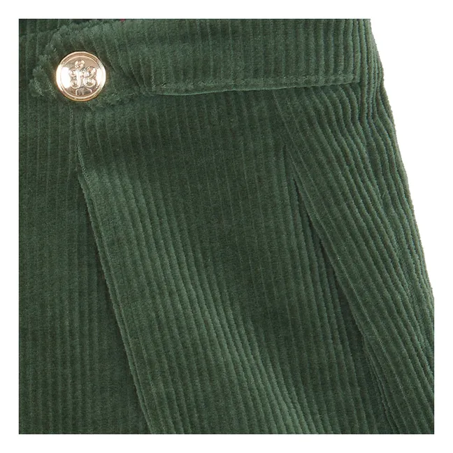 Short Velours Côtelé | Vert de gris