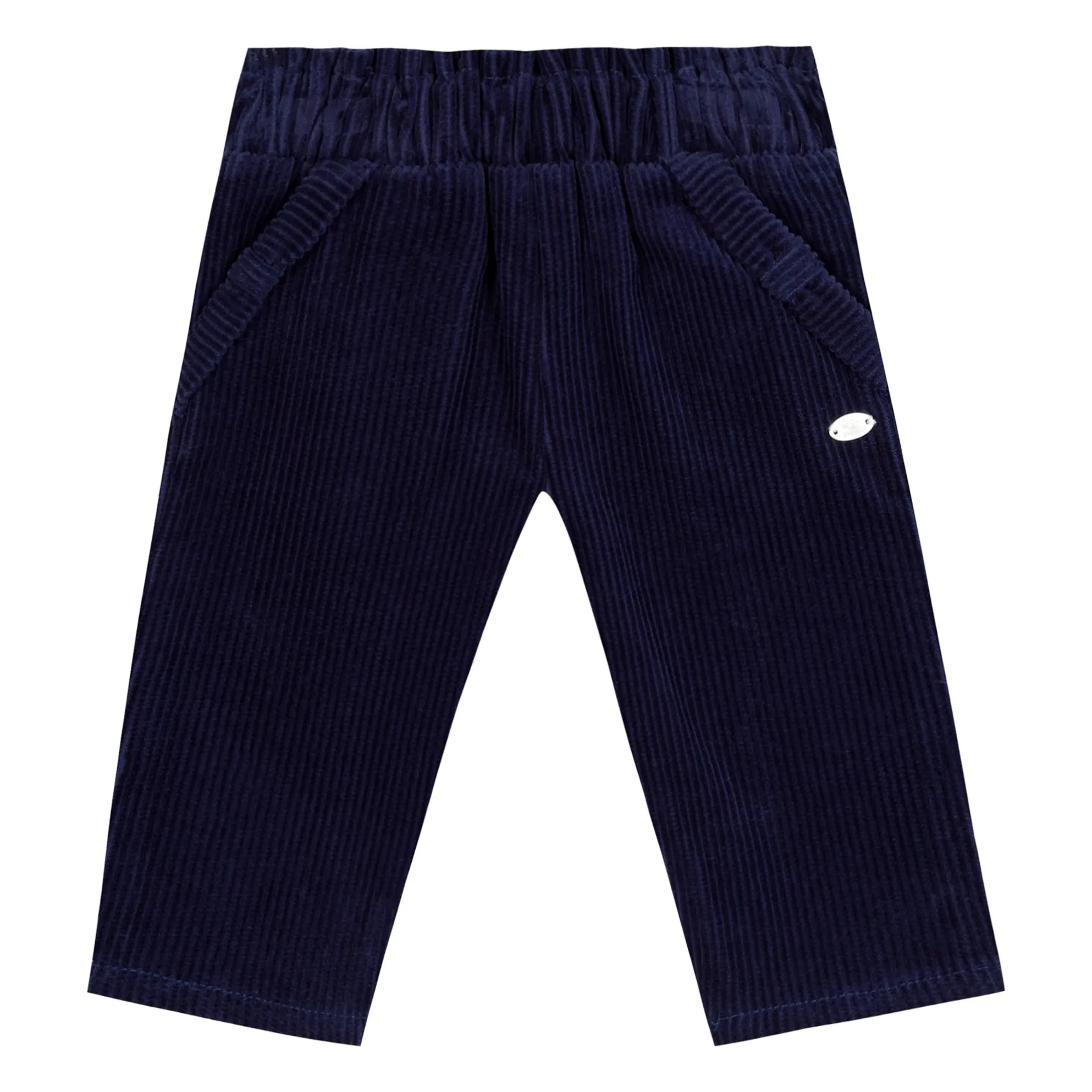 Tartine Et Chocolat Women's Midnight Blue Knot Corduroy Pants