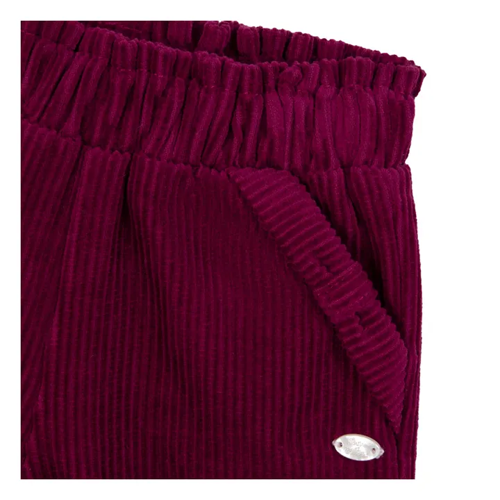 Pantalones de pana con nudo | Ciruela- Imagen del producto n°2