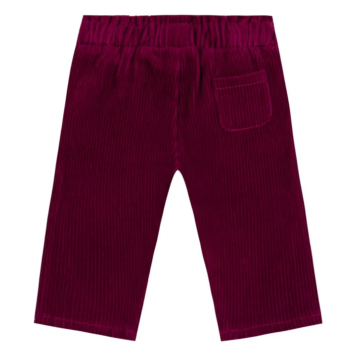 Pantalones de pana con nudo | Ciruela- Imagen del producto n°1