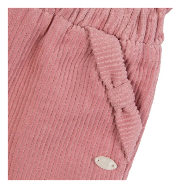 Pantalones de pana con nudo | Rosa Pálido