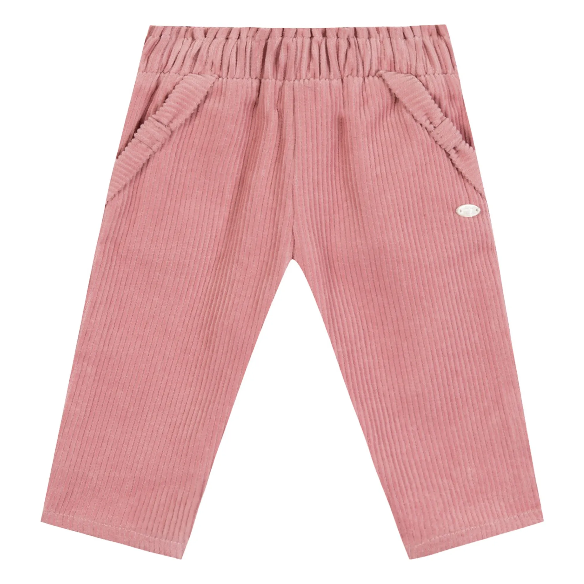 Tartine Et Chocolat Women's Pale Pink Knot Corduroy Pants
