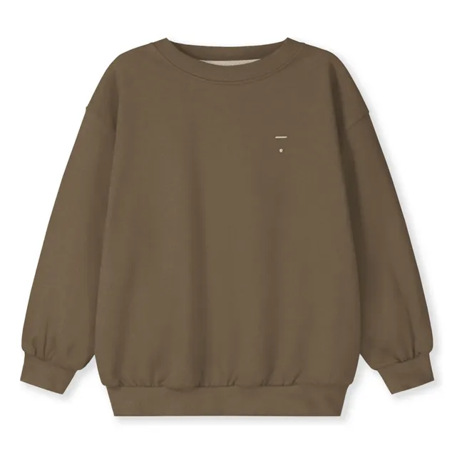 Organic cotton sweatshirt | Khaki brown