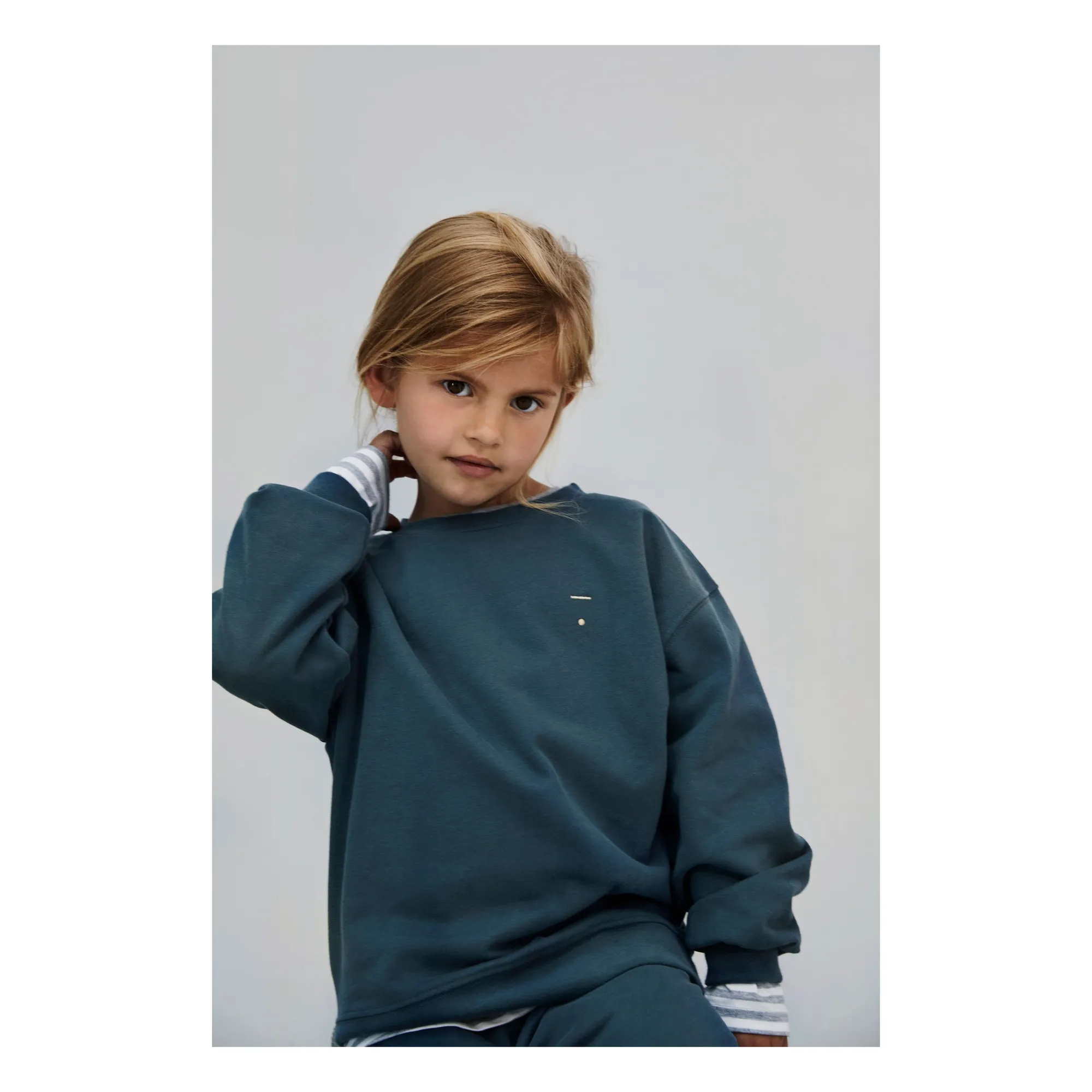 Sweat Coton Bio | Bleu gris- Image produit n°1