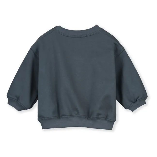 Mini sudadera de algodón orgánico | Azul Gris