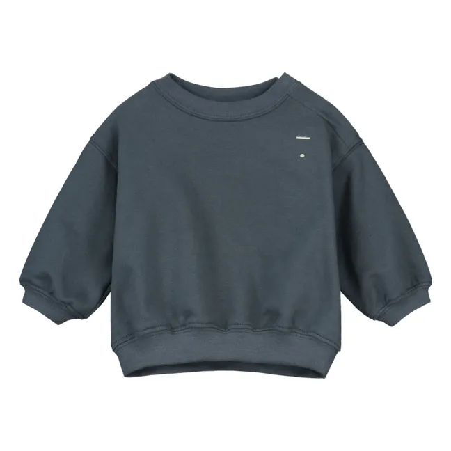 Mini sudadera de algodón orgánico | Azul Gris