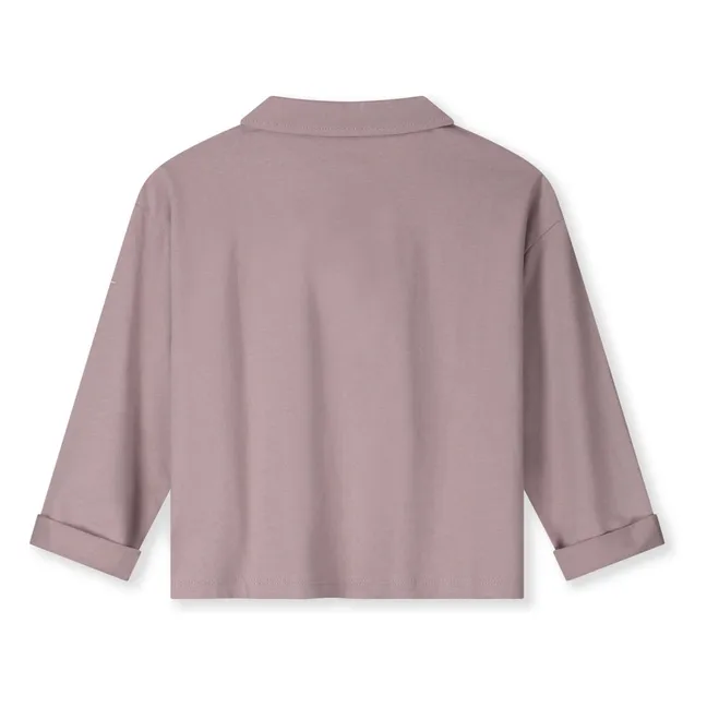 Organic cotton polo shirt | Mauve