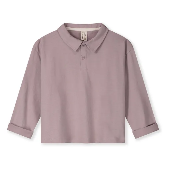 Organic cotton polo shirt | Mauve
