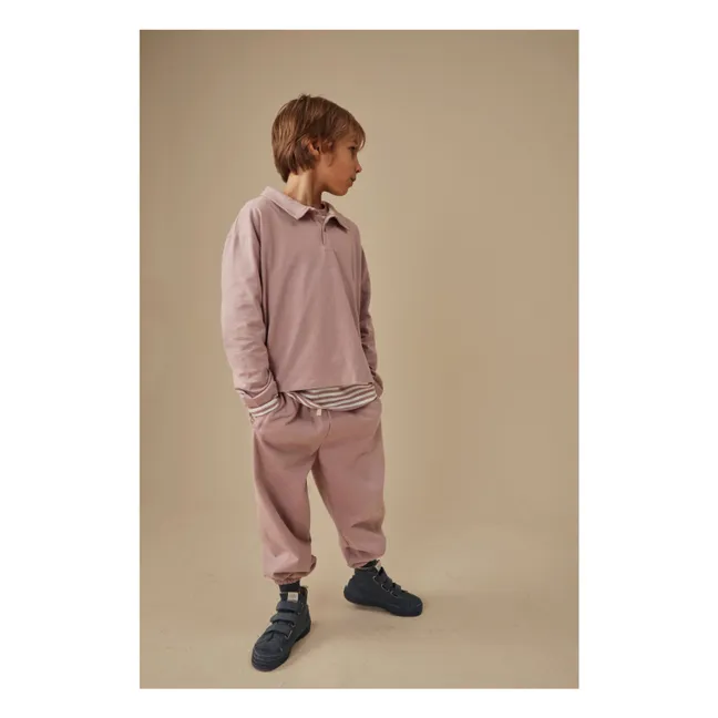Organic cotton polo shirt | Mauve